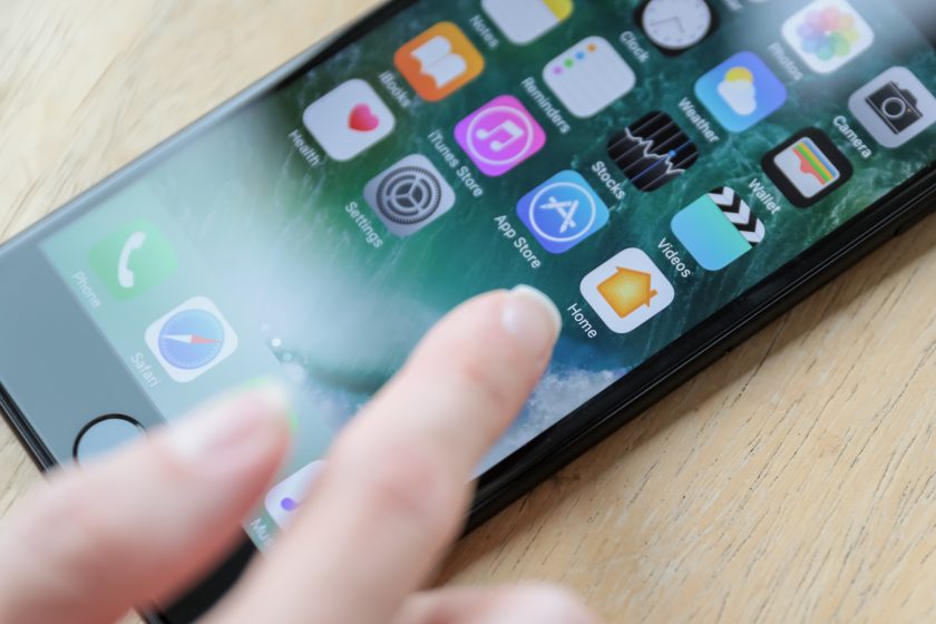 En moderne smarttelefon-meny